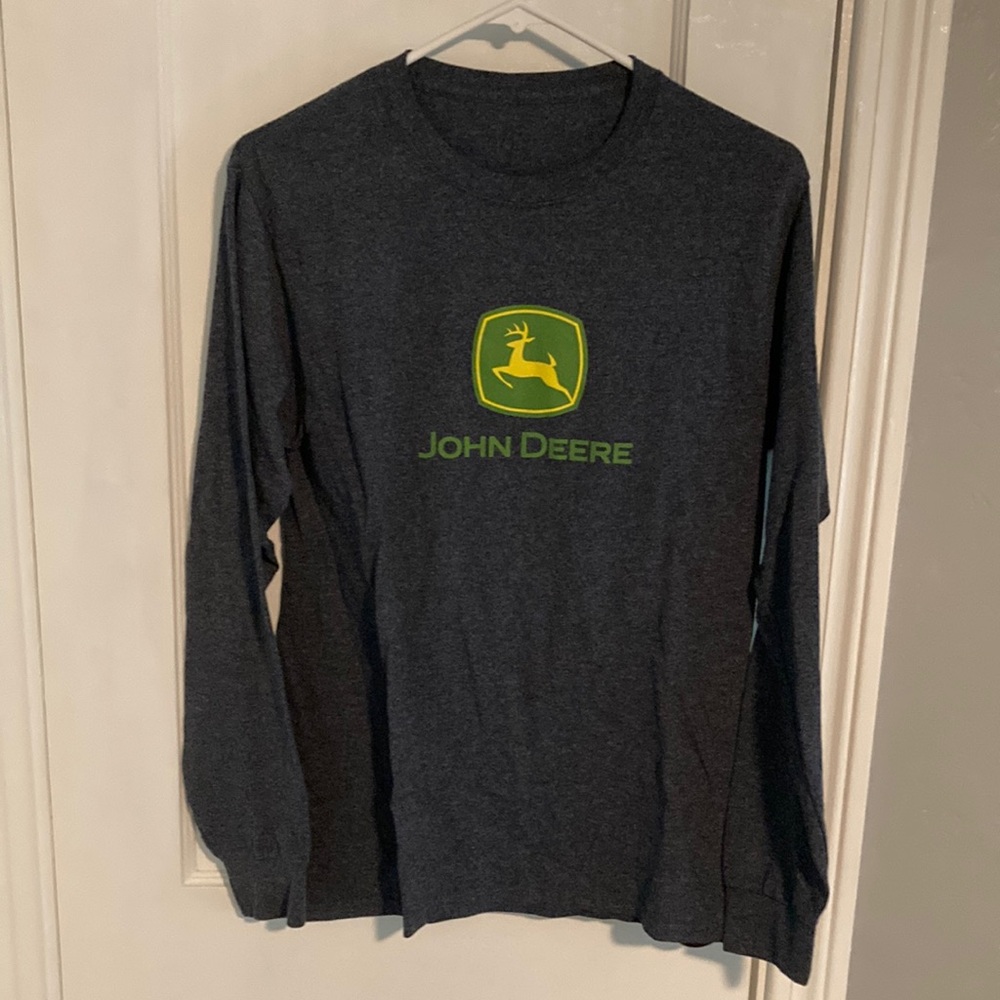 ✴️💙John Deere Dark Gray Long Sleeve Shirt